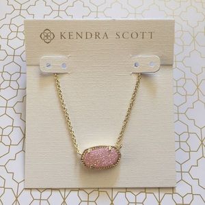 Kendra Scott Pink Drusy Necklace